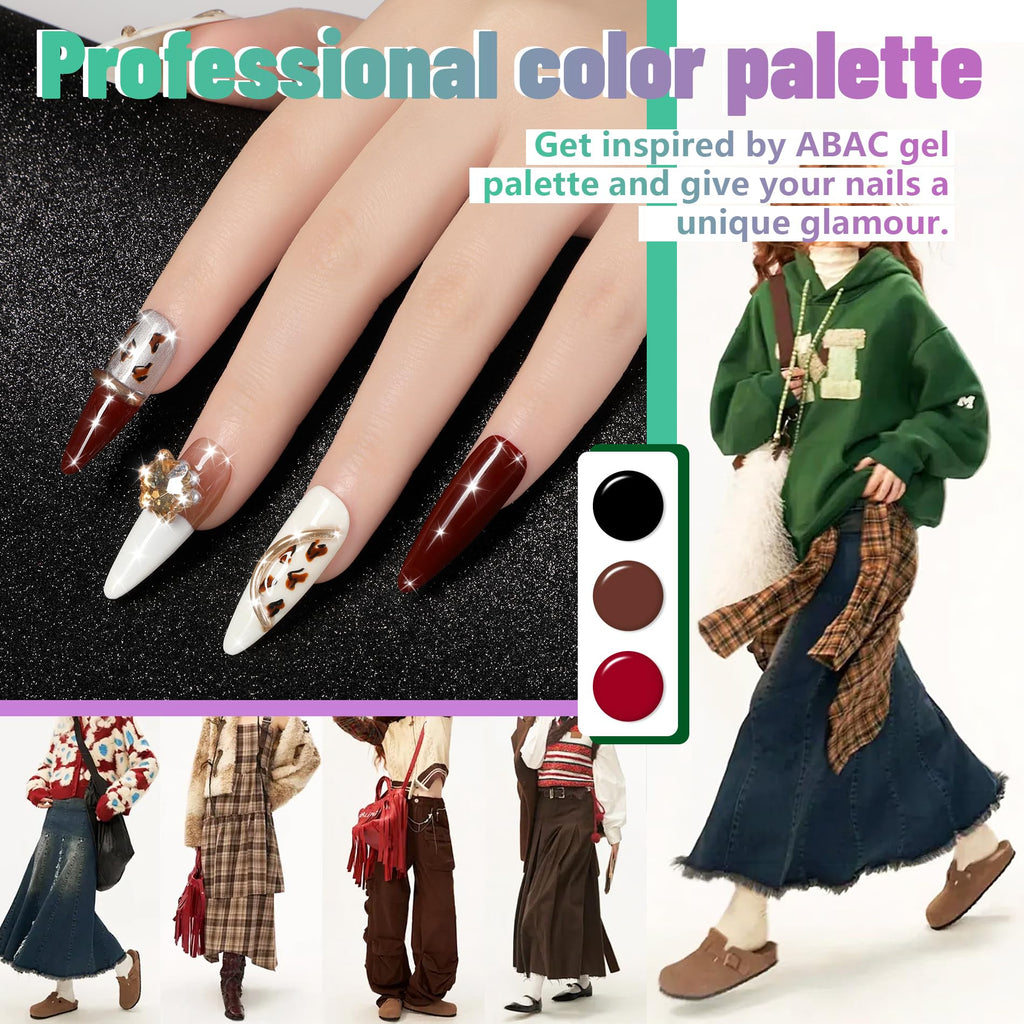 ABAC 24-Color Hema-Free Solid Gel Polish Kit | Ombre & Pat Paint Nails