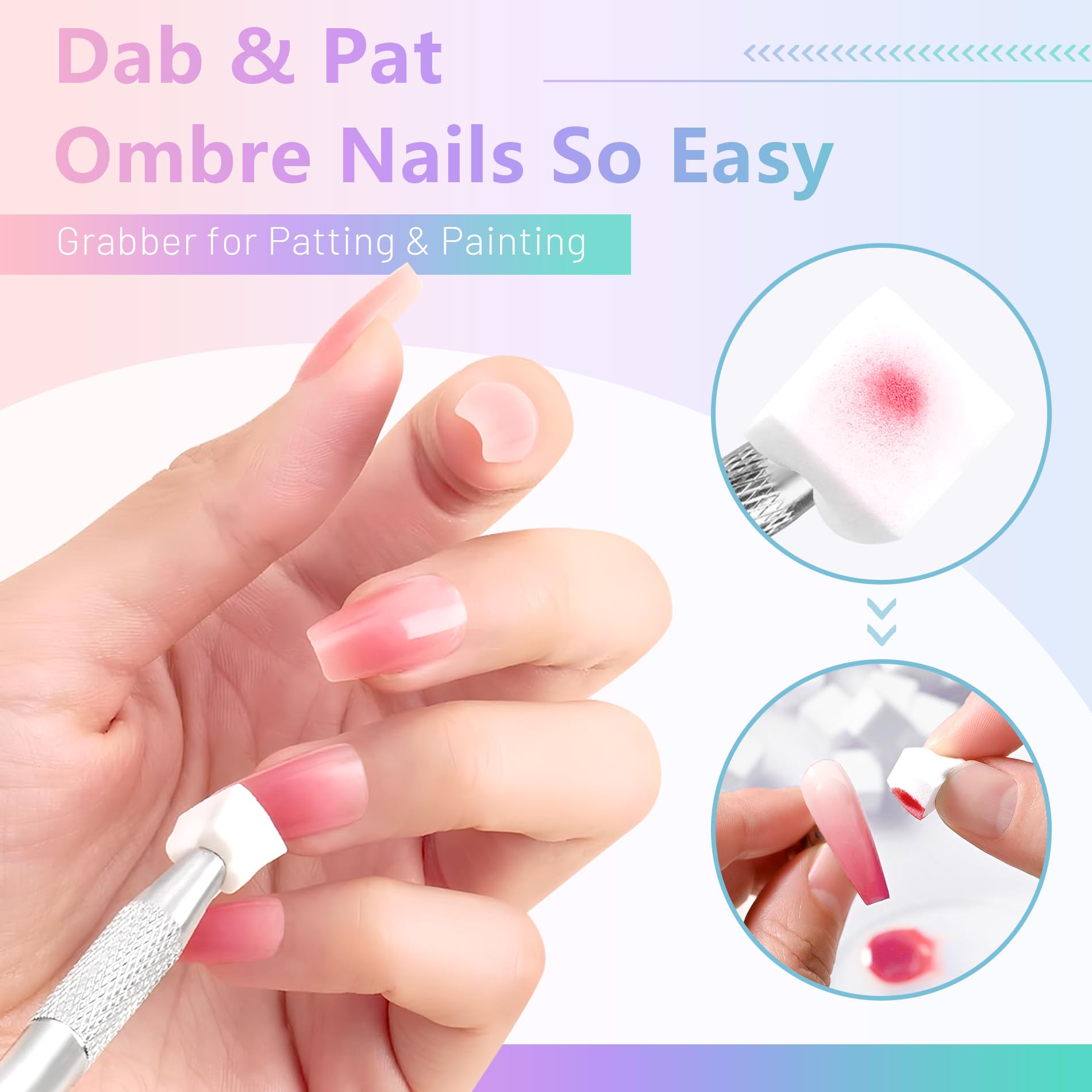 ABAC 24-Color Hema-Free Glitter Gel Polish Kit with Pro Dual Brush