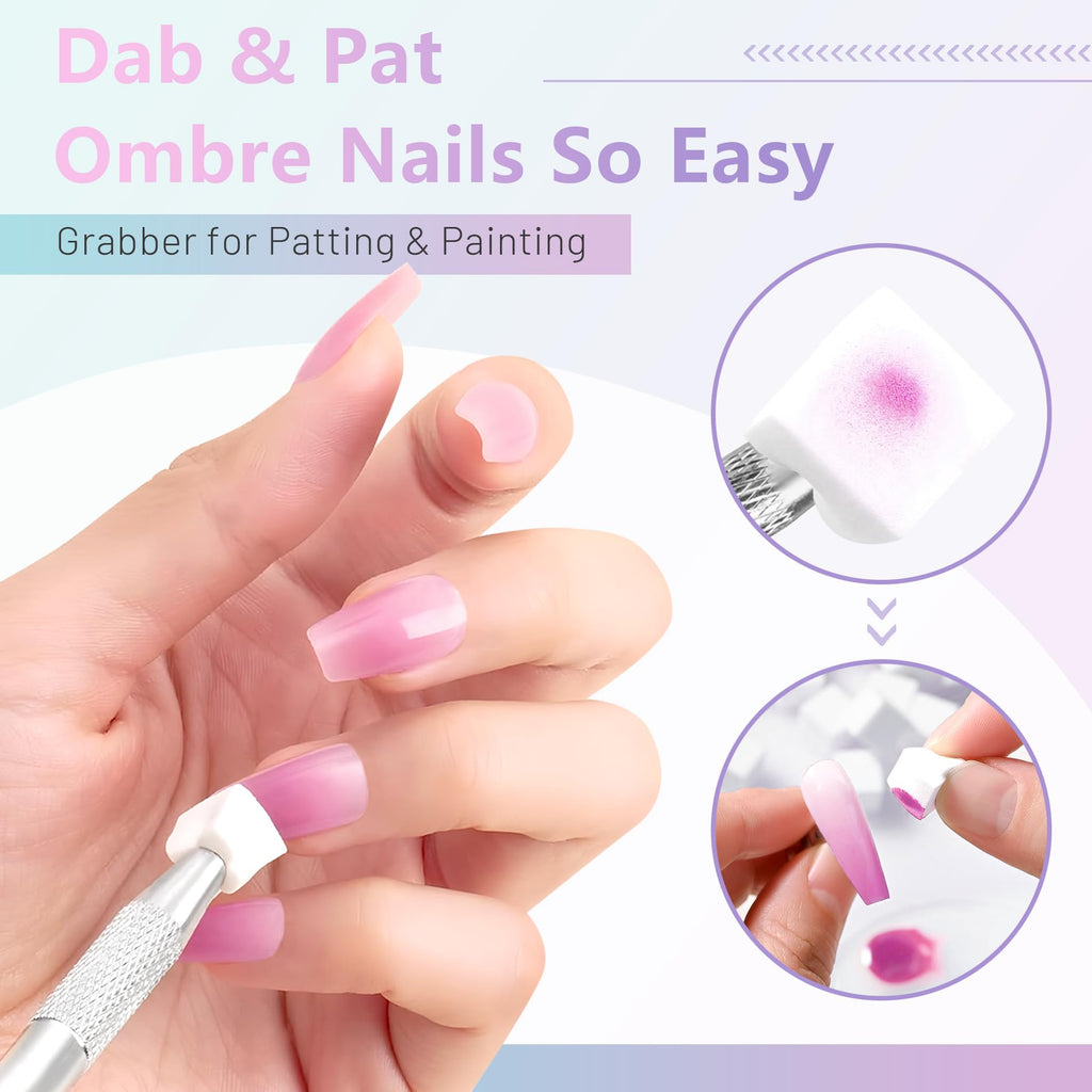 ABAC Pastel Shimmer Gel Polish Kit – 24 Hema-Free Colors for Ombre & Stamp Art