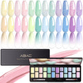 ABAC Pastel Shimmer Gel Polish Kit – 24 Hema-Free Colors for Ombre & Stamp Art