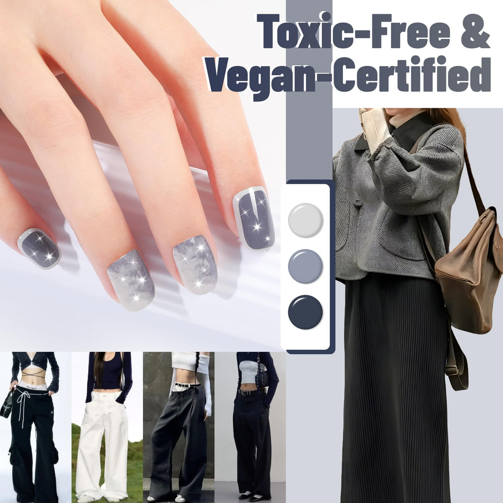 ABAC Fall & Winter Solid Gel Polish Set – Ombre & Pat Paint, Pro Brush