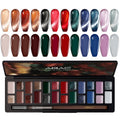 ABAC Solid Cat Eye Gel Polish Palette – HEMA-Free, 24 Colors, Pro Magnet & Brush, LED/UV Ready