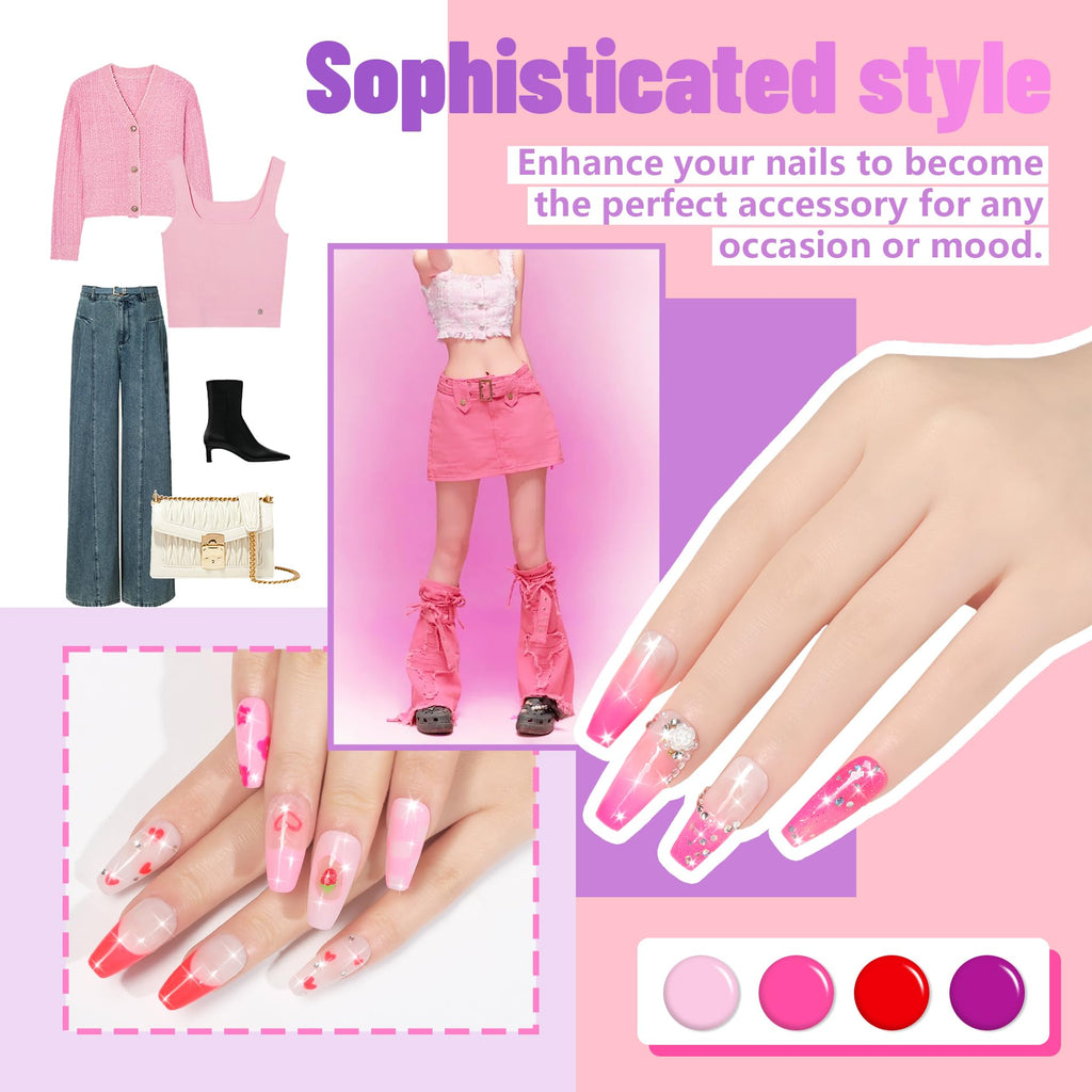 ABAC 24-Color Hema-Free Solid Gel Polish Kit | Ombre & Pat Paint Nails