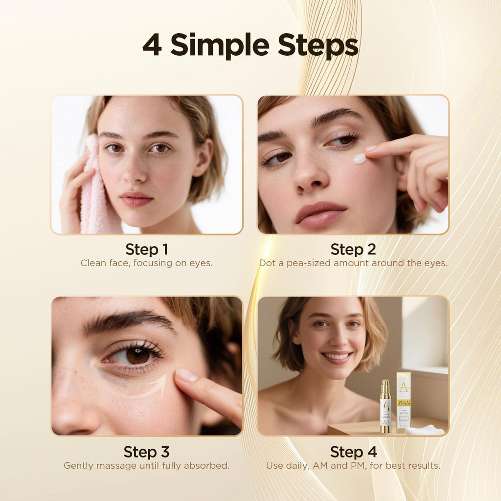 Abarno Hydrating Eye Serum - Dark Circles, Puffiness & Fine Lines (0.7 fl oz)