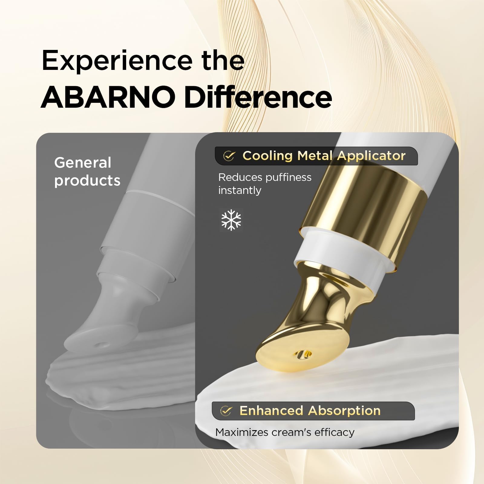 Abarno Retinol Eye Cream for Dark Circles & Puffiness – Hydrating Under-Eye Serum 0.71 oz