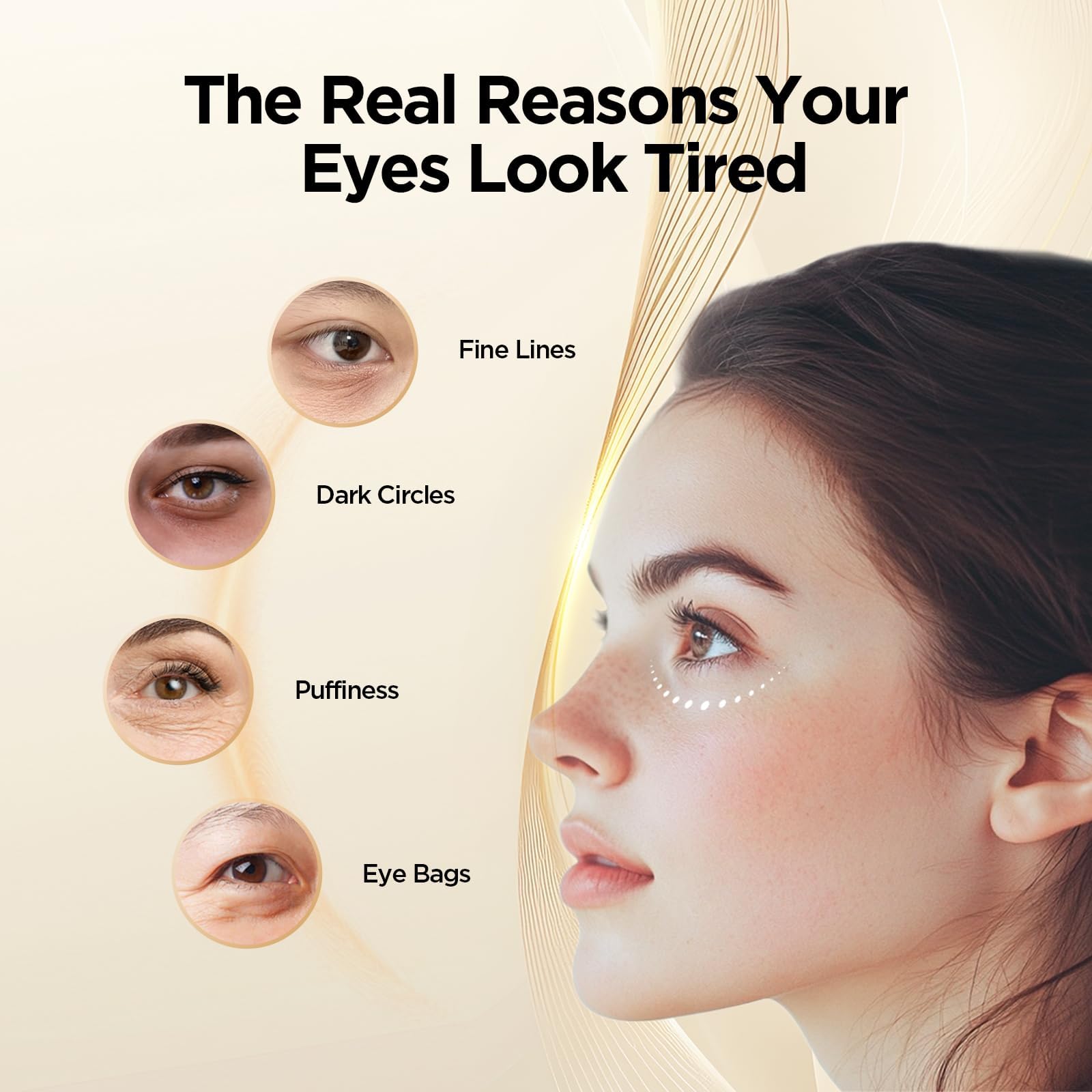 Abarno Hydrating Eye Serum - Dark Circles, Puffiness & Fine Lines (0.7 fl oz)