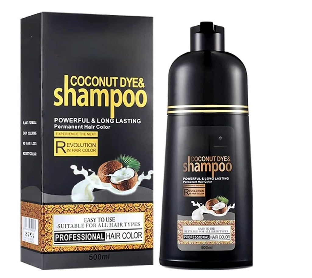 ABBASI & CO Coconut Golden Brown Hair Dye Shampoo – 3-in-1 Color, Gray Coverage, Ammonia-Free