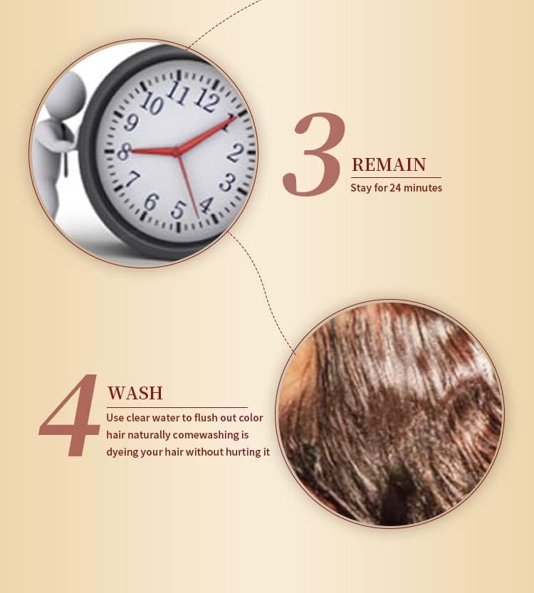 ABBASI & CO Coconut Golden Brown Hair Dye Shampoo – 3-in-1 Color, Gray Coverage, Ammonia-Free
