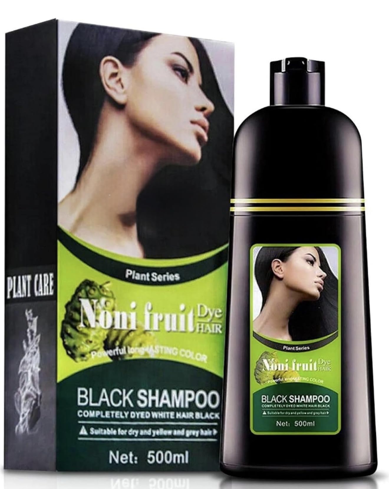 ABBASI & CO Noni Black Hair Dye Shampoo – 100% Gray Coverage in Minutes