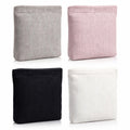 Abbylike 4-Pcs Corduroy Small Makeup Bags with Zipper – Portable Pouch Set for Purse