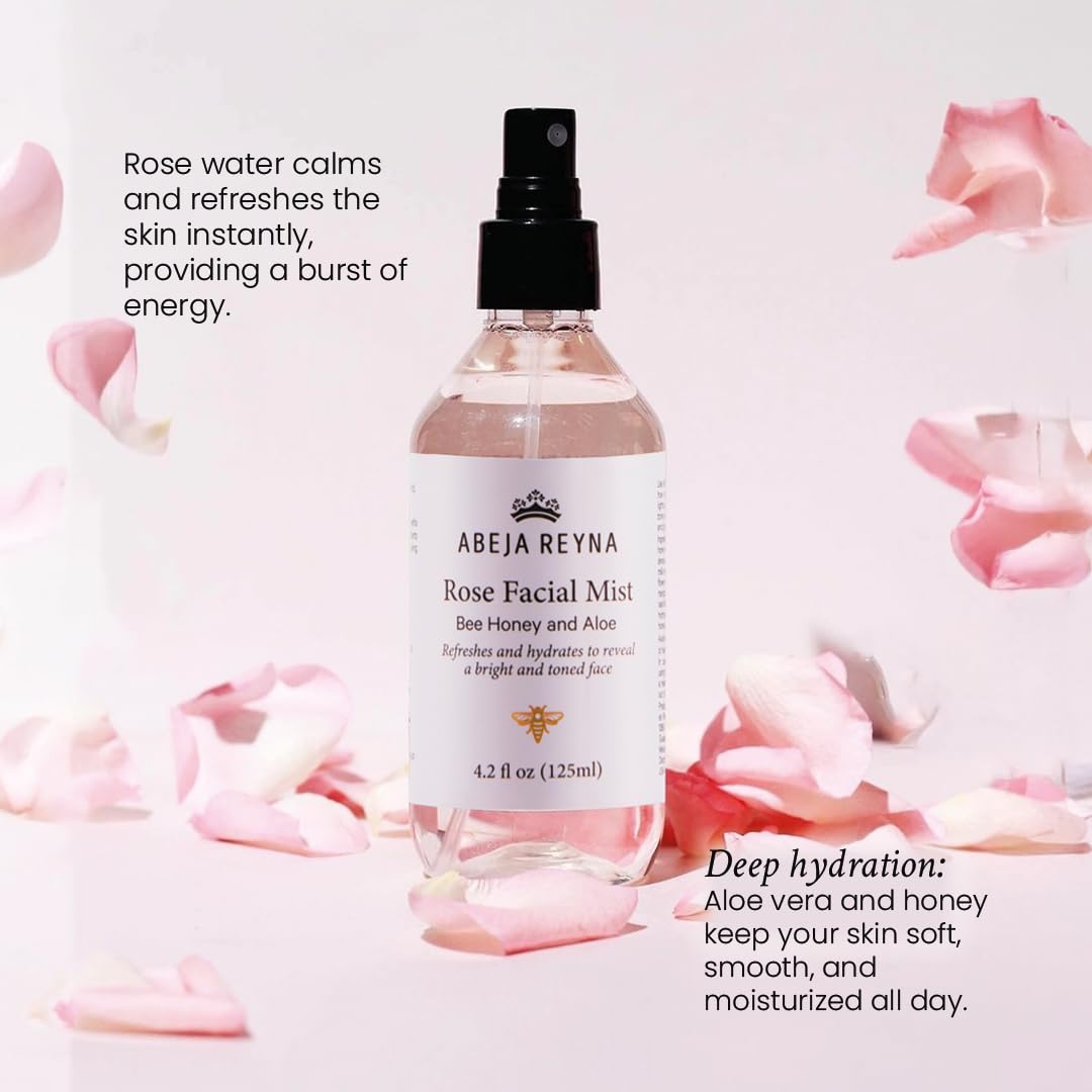 ABEJA REYNA Rose Facial Mist with Organic Honey & Aloe Vera – 125ml