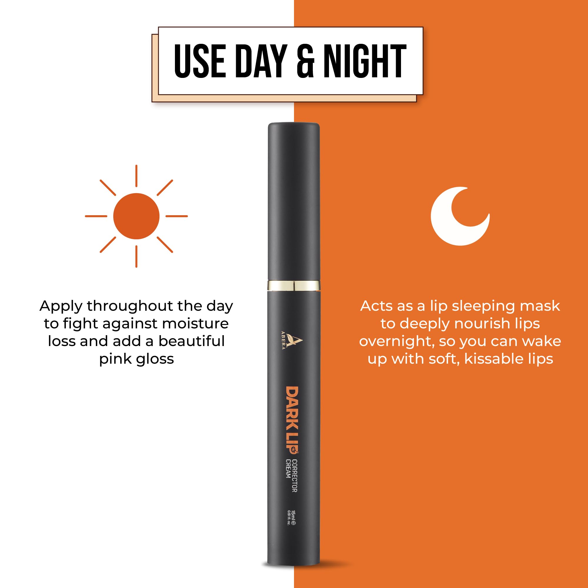 ABERA Dark Lips Corrector Cream - Hydrating Lip Balm & Brightening Lip Scrub