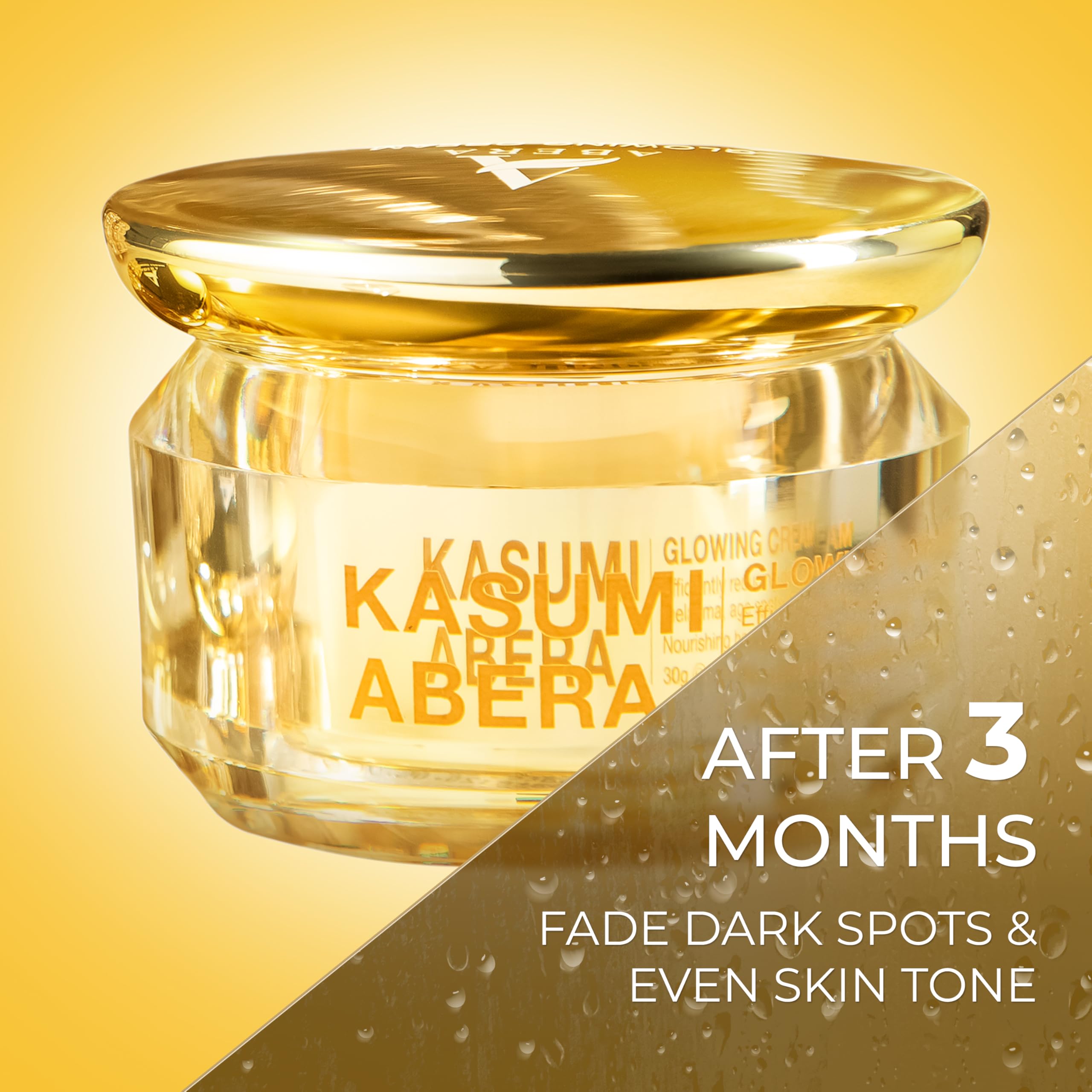 ABERA Kasumi Glowing Cream — Niacinamide + HA, Red Ginseng, Dark Spots & Anti-Aging (1.06 oz) Upgraded