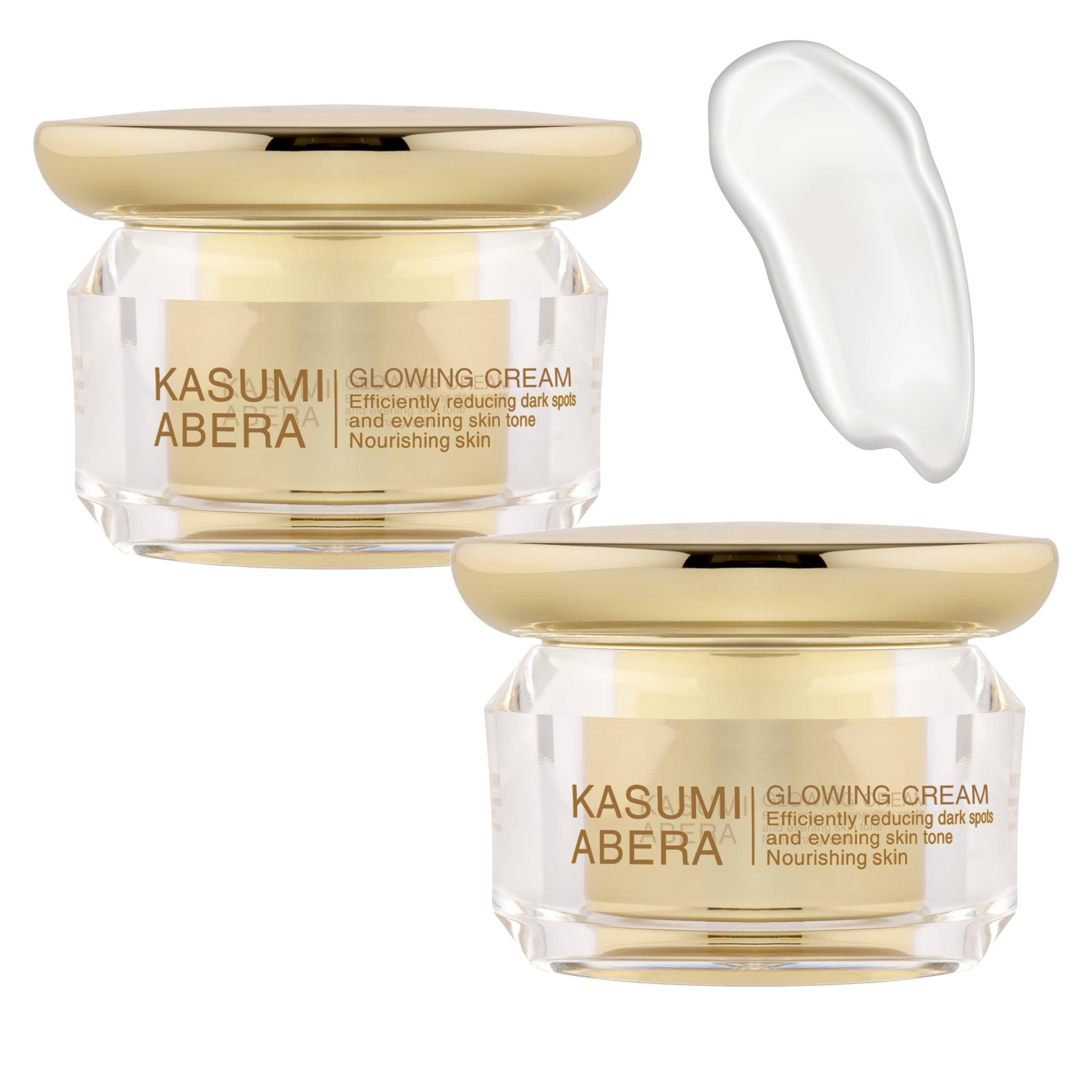 ABERA Kasumi Glowing Cream – Niacinamide & Hyaluronic Acid for Dark Spots & Glow (Set of 2, 0.7 oz each)