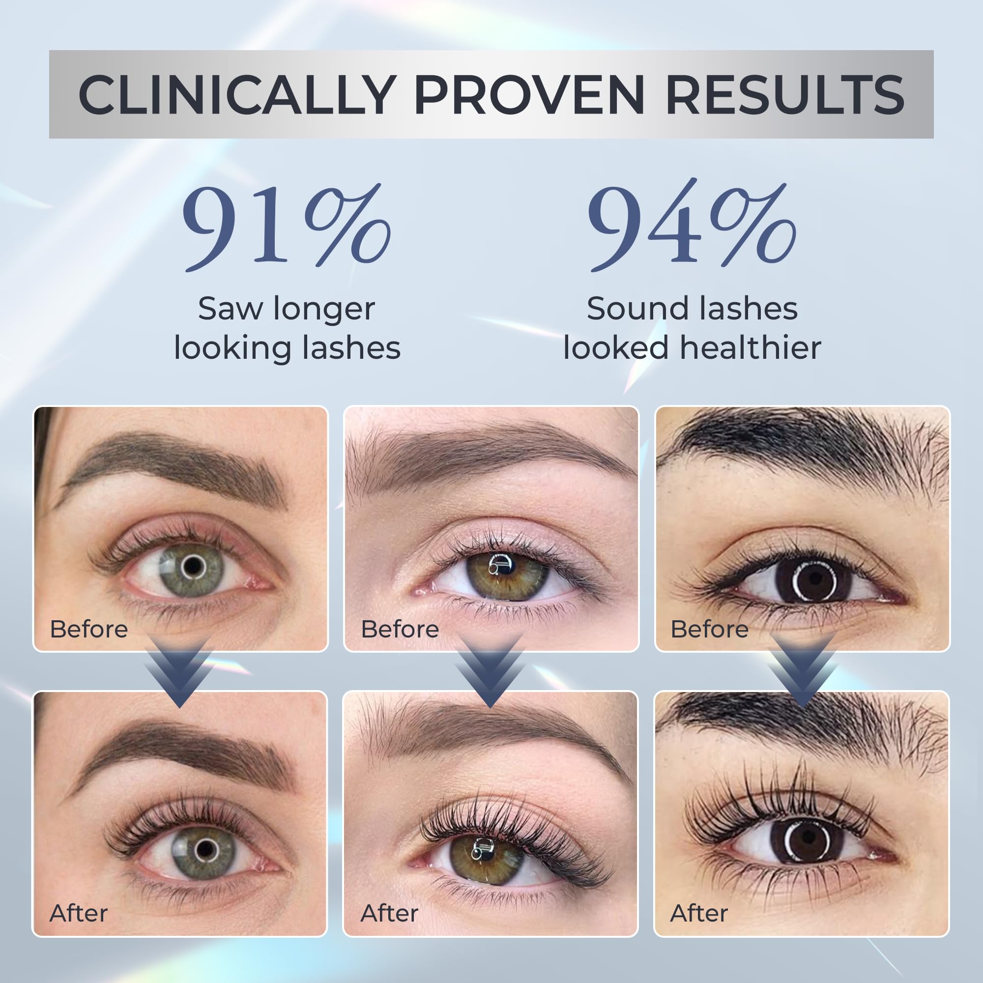 ABERA Misan Eyelash Growth Serum (Upgrade Version) – Natural Lash Booster 3-Pack