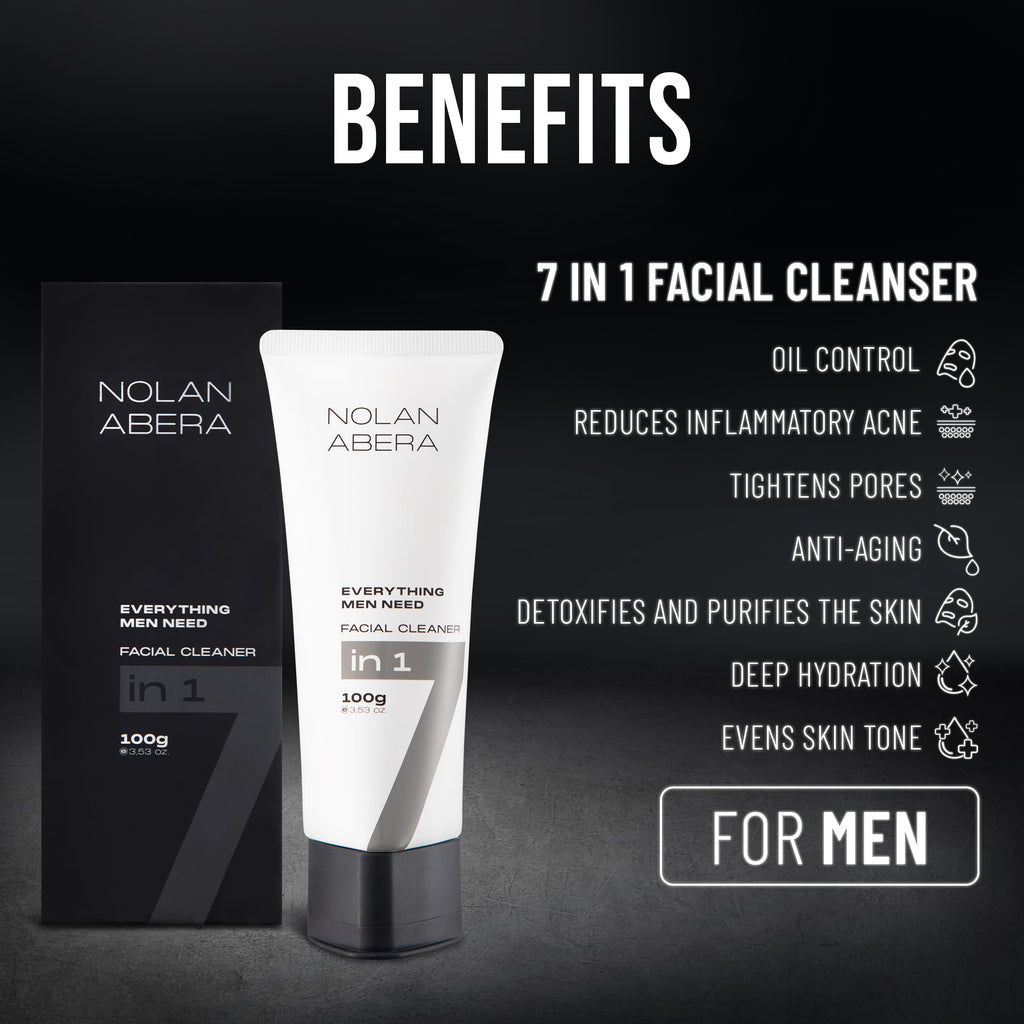 ABERA Nolan Daily Facial Cleanser for Men — Deep Cleansing, Oil Control, 2-Pack Grapefruit Gift