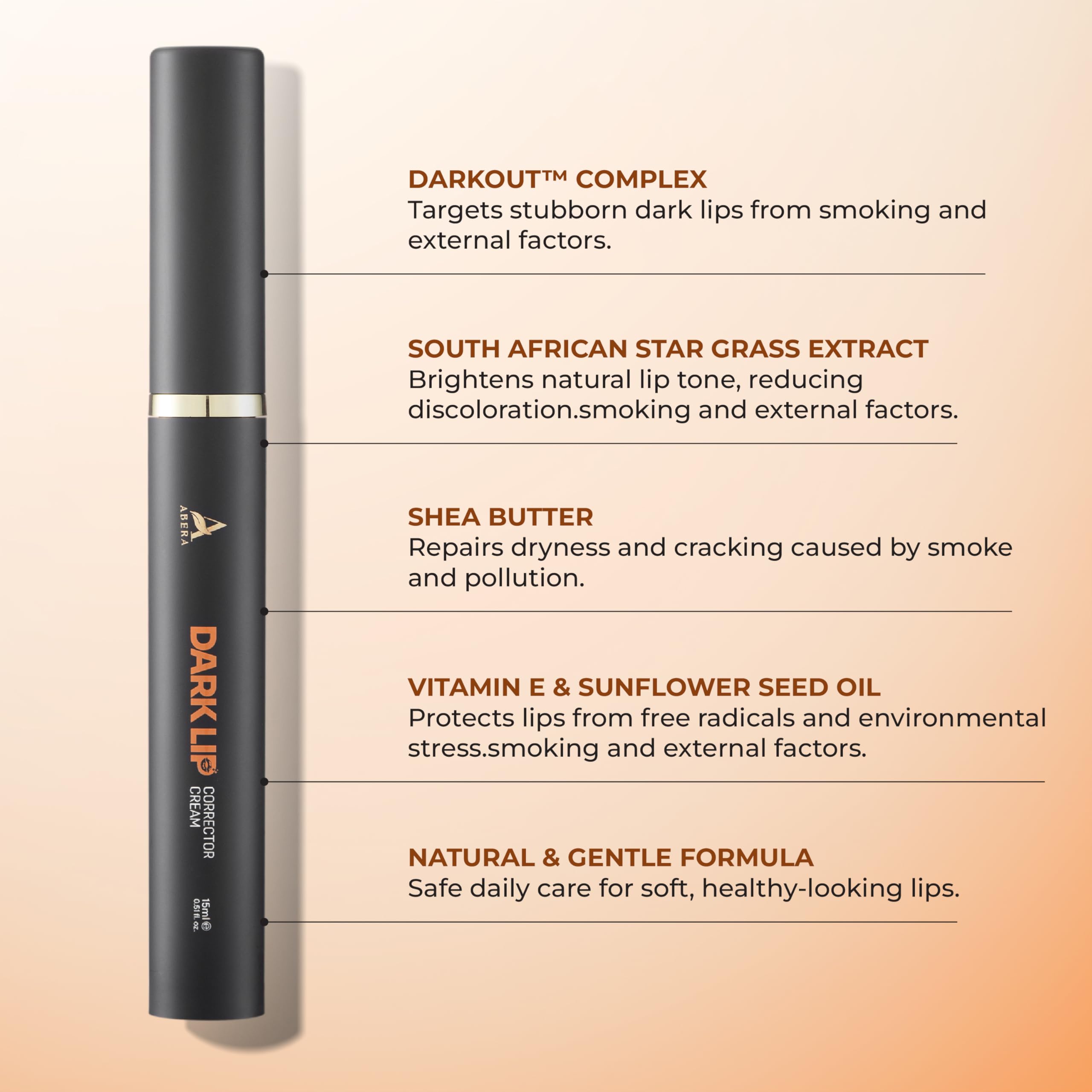 ABERA Dark Lips Corrector Cream – Lip Lightening & Moisturizing Plumper
