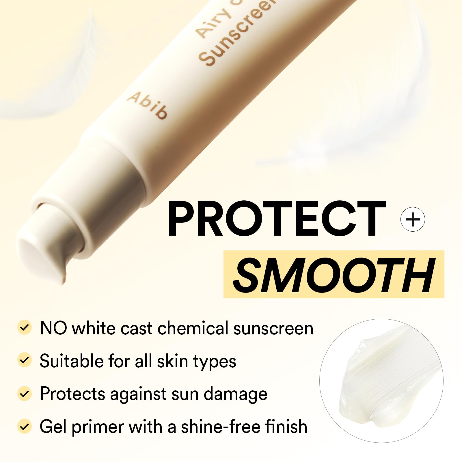 Abib Airy Clear Sunscreen Gel SPF30 – Semi-Matte, No White Cast, Pore-Refining Primer