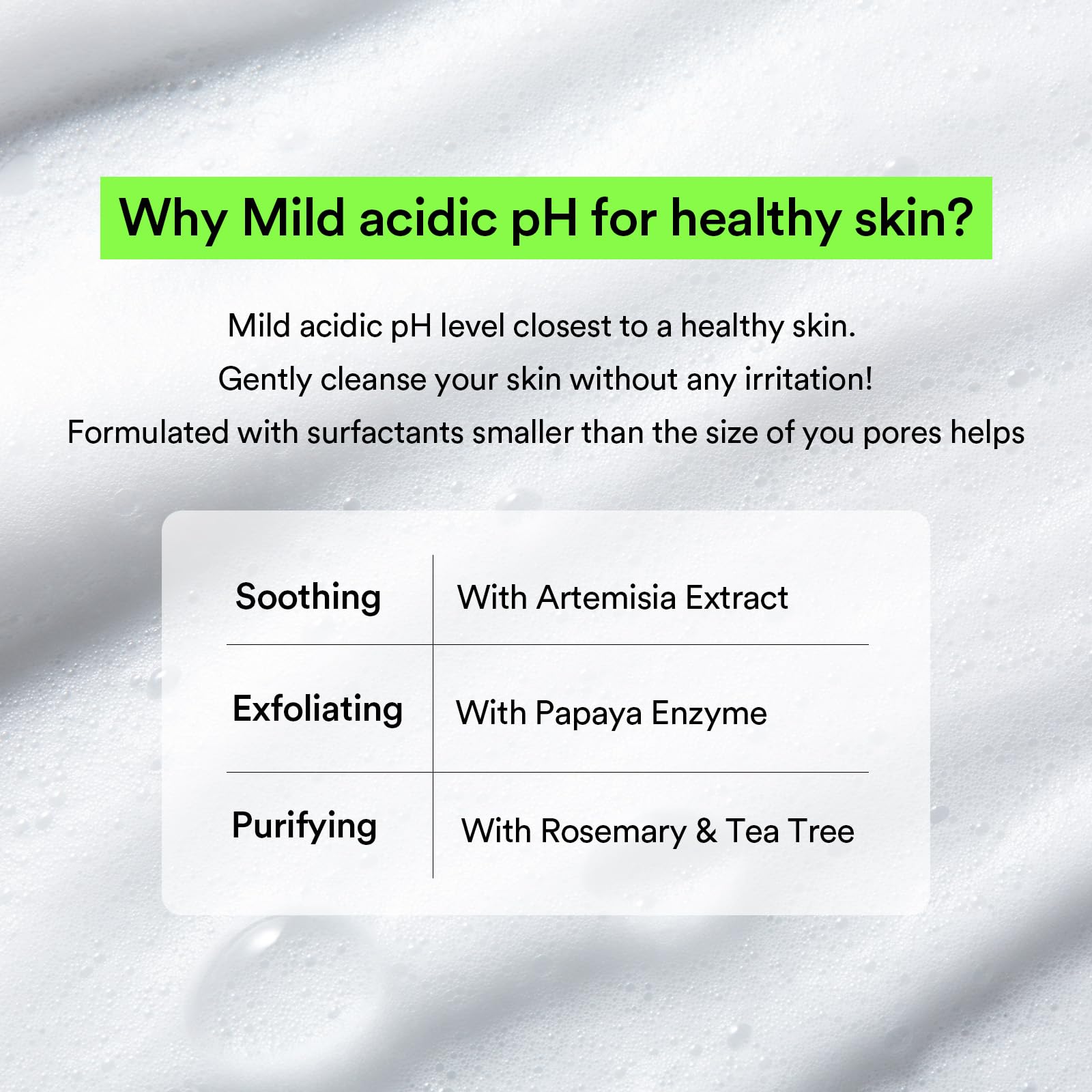Abib Mild Foam Cleanser with Heartleaf – Gentle, pH-Balanced Cleanser 5.07 fl oz