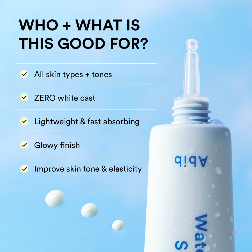 Abib Watery Hyaluron Sunscreen Moisture Tube SPF 30 50ml – Lightweight, No White Cast