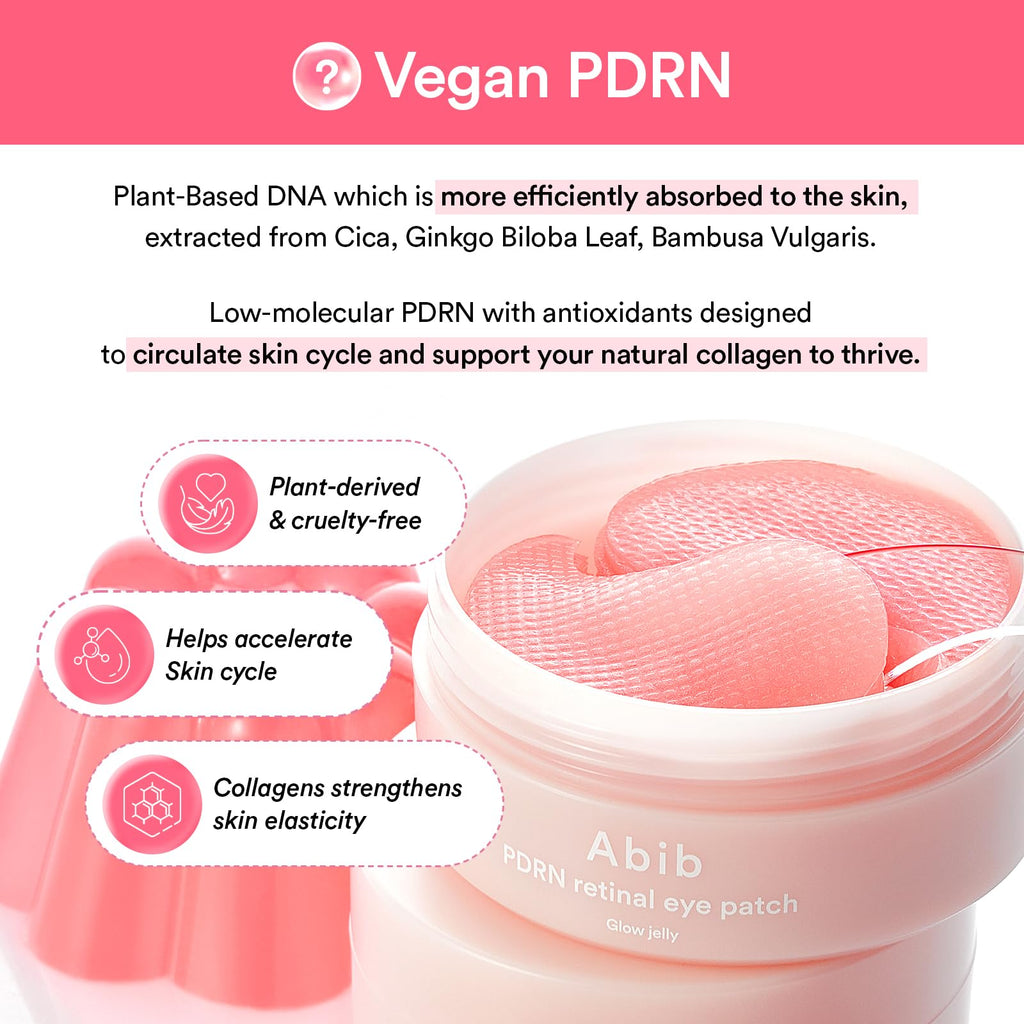 Abib Pink Me Up PDRN 3-Step Glow Kit | Overnight Firming Jelly Mask & Eye Patch Set