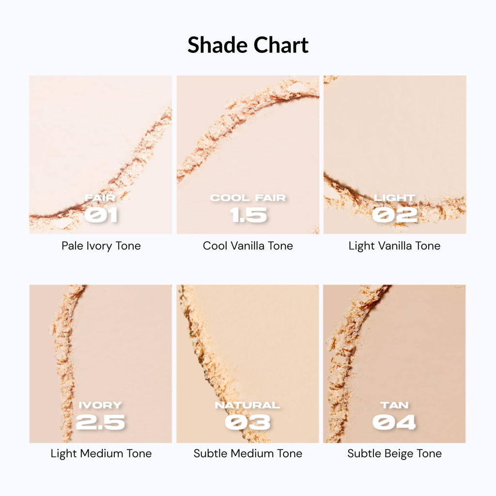 ABOUT TONE Blur Powder Pact 0.32oz – Pressed Powder with Mirror, Matte Finish, Vegan Formula