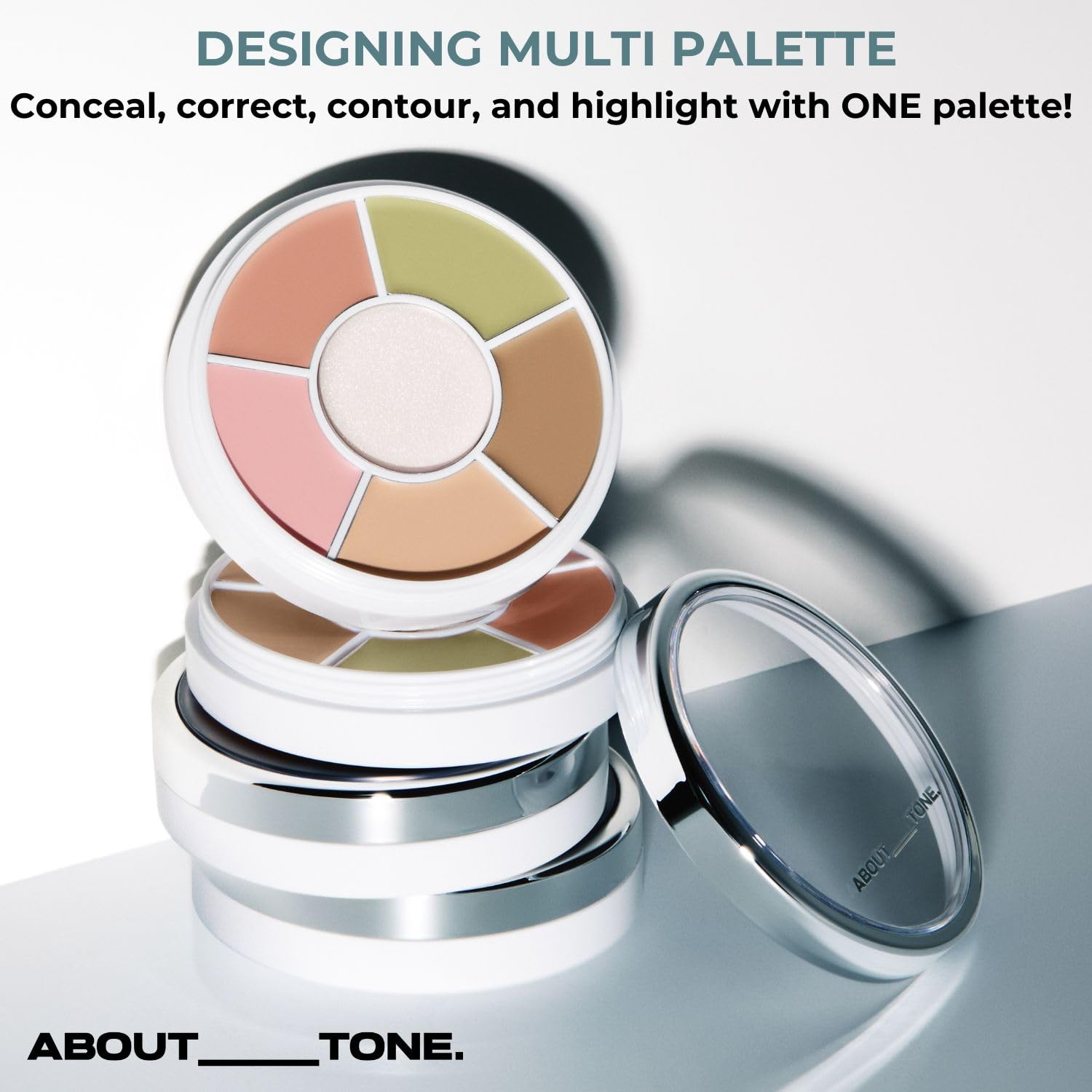 ABOUT TONE All-In-One Palette: Concealer, Corrector, Contour, and Highlighter