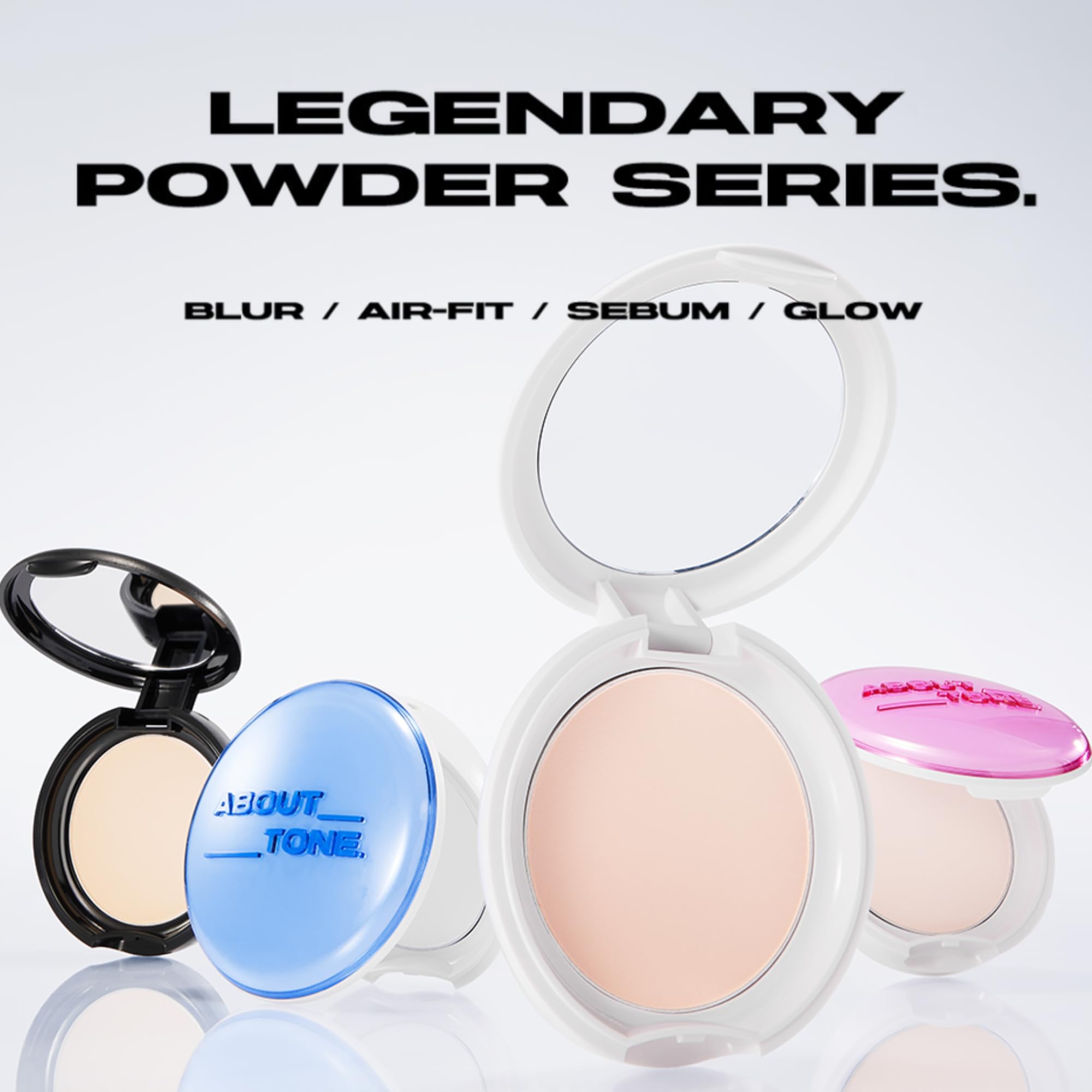 About Tone Sebum Cut Powder Pact 0.28oz – Extreme Oil Control, Vegan, Mirror & Puff