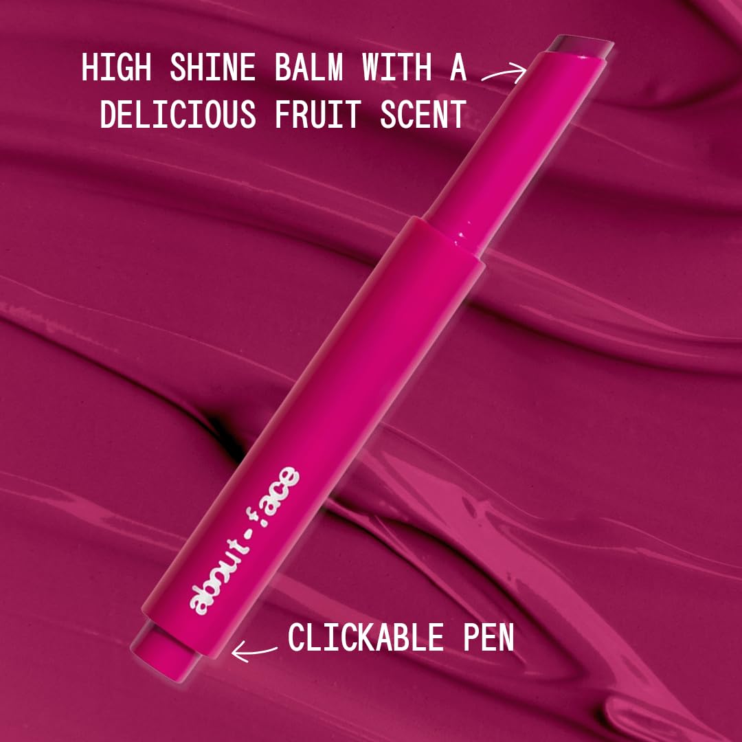 About Face Cherry Pick Lip Color Butter – High-Shine, Hydrating Lip Balm in Berry Smash | Vegan & Cruelty-Free