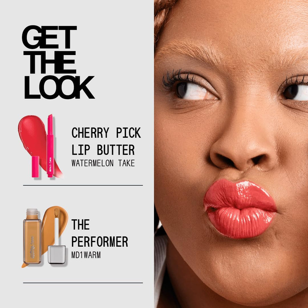 aboutface Cherry Pick Lip Color Butter – High-Shine Hydration, 0.06 oz – Vegan & Cruelty-Free