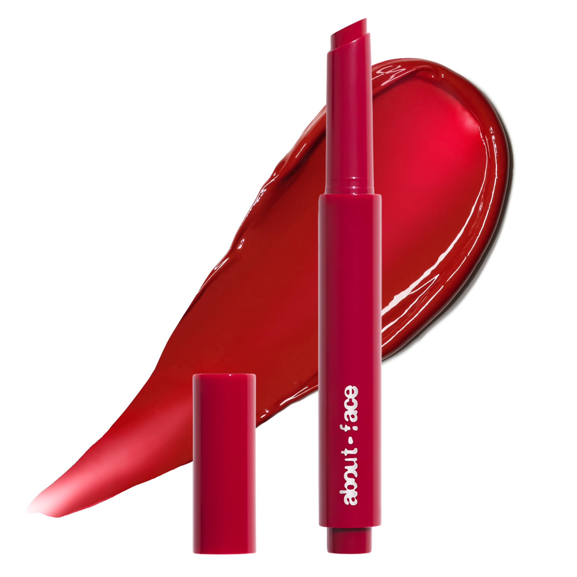 about-face Cherry Pick Lip Color Butter with Pomegranate Flower Extract & Cherry Butter – High-Shine, Hydrating Vegan Lip Balm (0.06 oz)