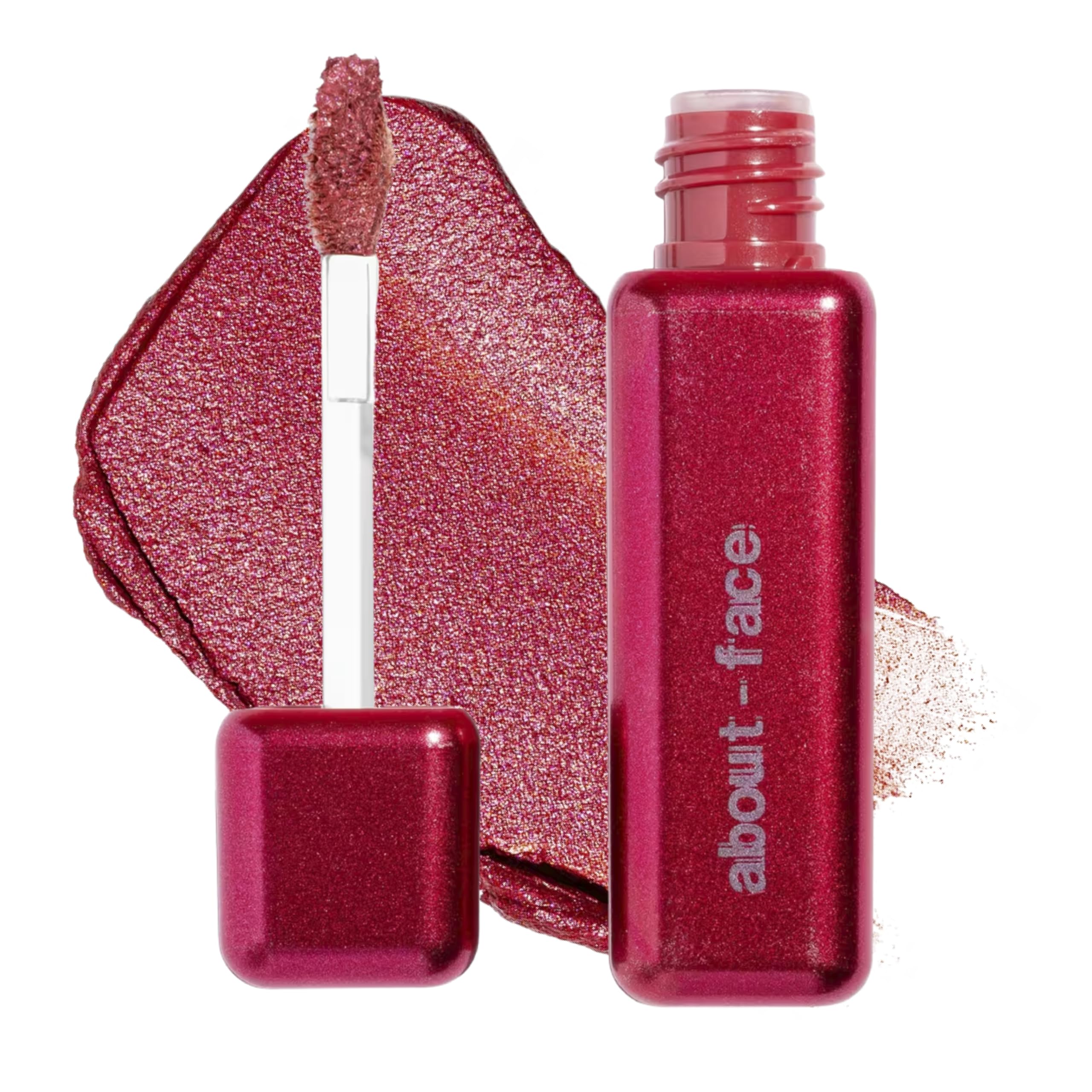 aboutface Fractal Glitter Eye Paint Cherie – Smudge-Proof, 12-Hour Liquid Eyeshadow (Vegan, Cruelty-Free)