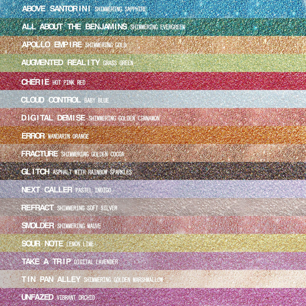 aboutface Fractal Glitter Eye Paint Cherie – Smudge-Proof, 12-Hour Liquid Eyeshadow (Vegan, Cruelty-Free)