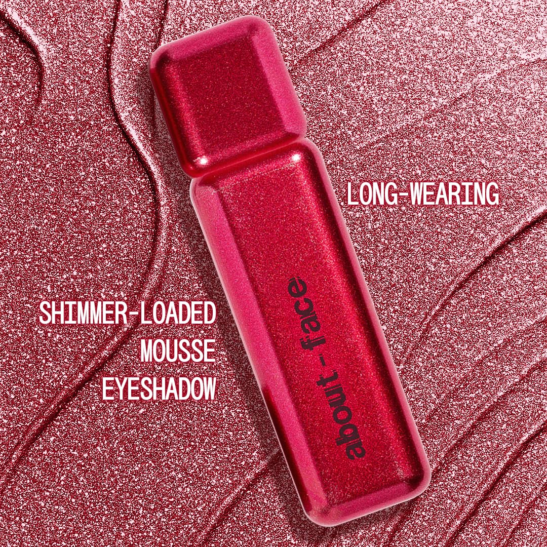 aboutface Fractal Glitter Eye Paint Cherie – Smudge-Proof, 12-Hour Liquid Eyeshadow (Vegan, Cruelty-Free)