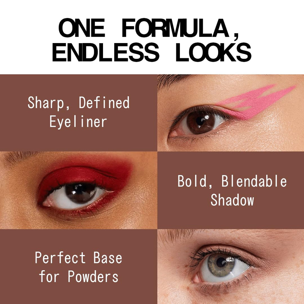 about-face Matte Fluid Eye Paint Weightless – High-Pigment Liquid Eyeshadow in Chocolate Brown | Vegan & Cruelty-Free
