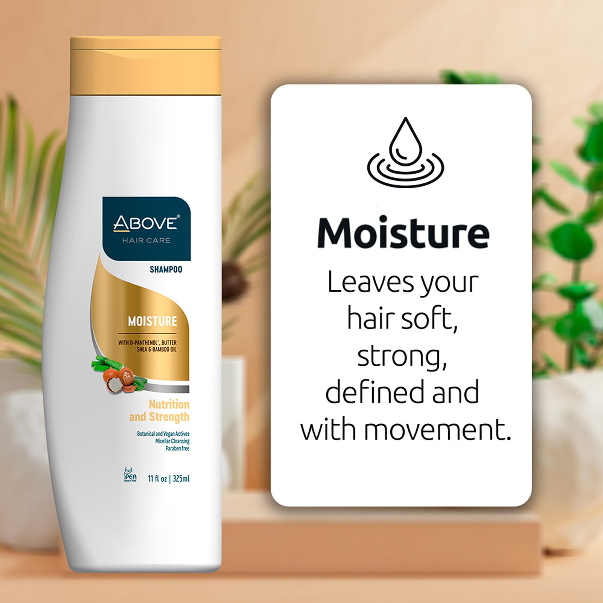 ABOVE Moisture Shampoo 4-Piece Set – Shine, Softness & Frizz Control