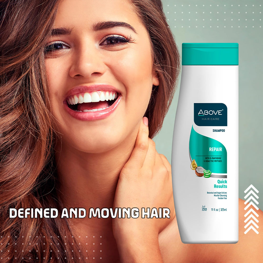 ABOVE Repair Shampoo 4-Pcs Pack – Anti-Frizz, Hair Thickening, Vegan