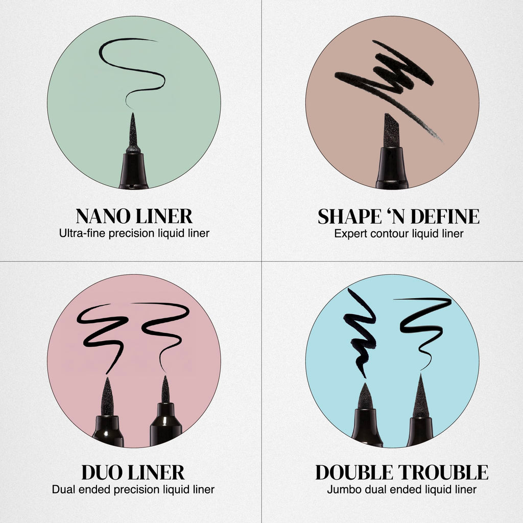 Absolute New York Double Trouble Liner – Super Slim Angled Tip, Dual Ended, Waterproof