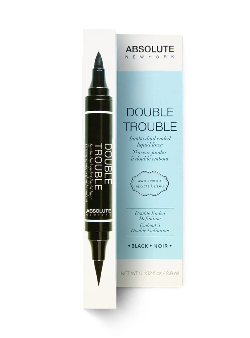 Absolute New York Double Trouble Liner – Super Slim Angled Tip, Dual Ended, Waterproof