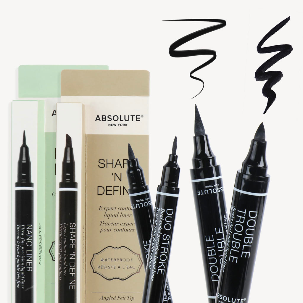 Absolute New York Double Trouble Liner – Super Slim Angled Tip, Dual Ended, Waterproof