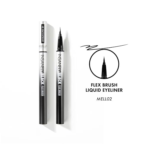 Absolute New York Insanely Black Flex Brush Liquid Eyeliner | Waterproof & Smudgeproof