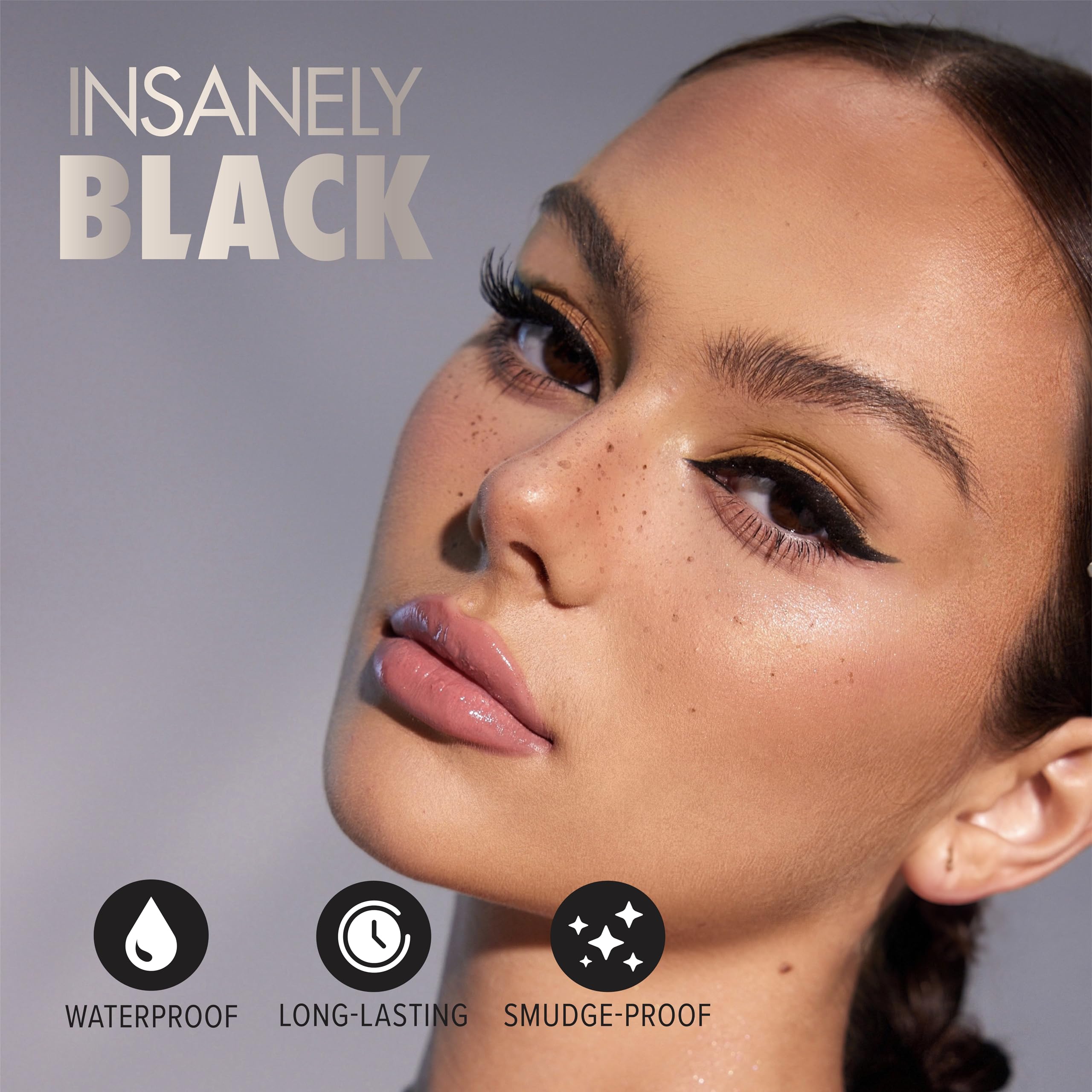 Absolute New York Insanely Black Flex Brush Liquid Eyeliner | Waterproof & Smudgeproof