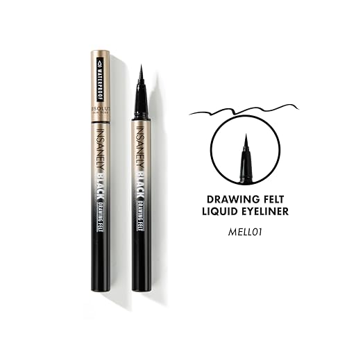 Absolute New York Insanely Black Flex Brush Liquid Eyeliner | Waterproof & Smudgeproof