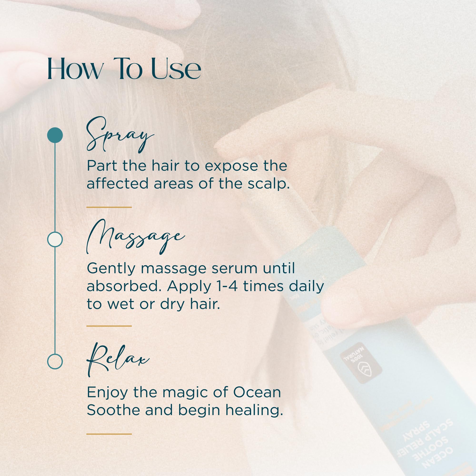 Abundant Natural Health Ocean Soothe Scalp Relief Spray — Fragrance-Free Magnesium Salt, 60mL