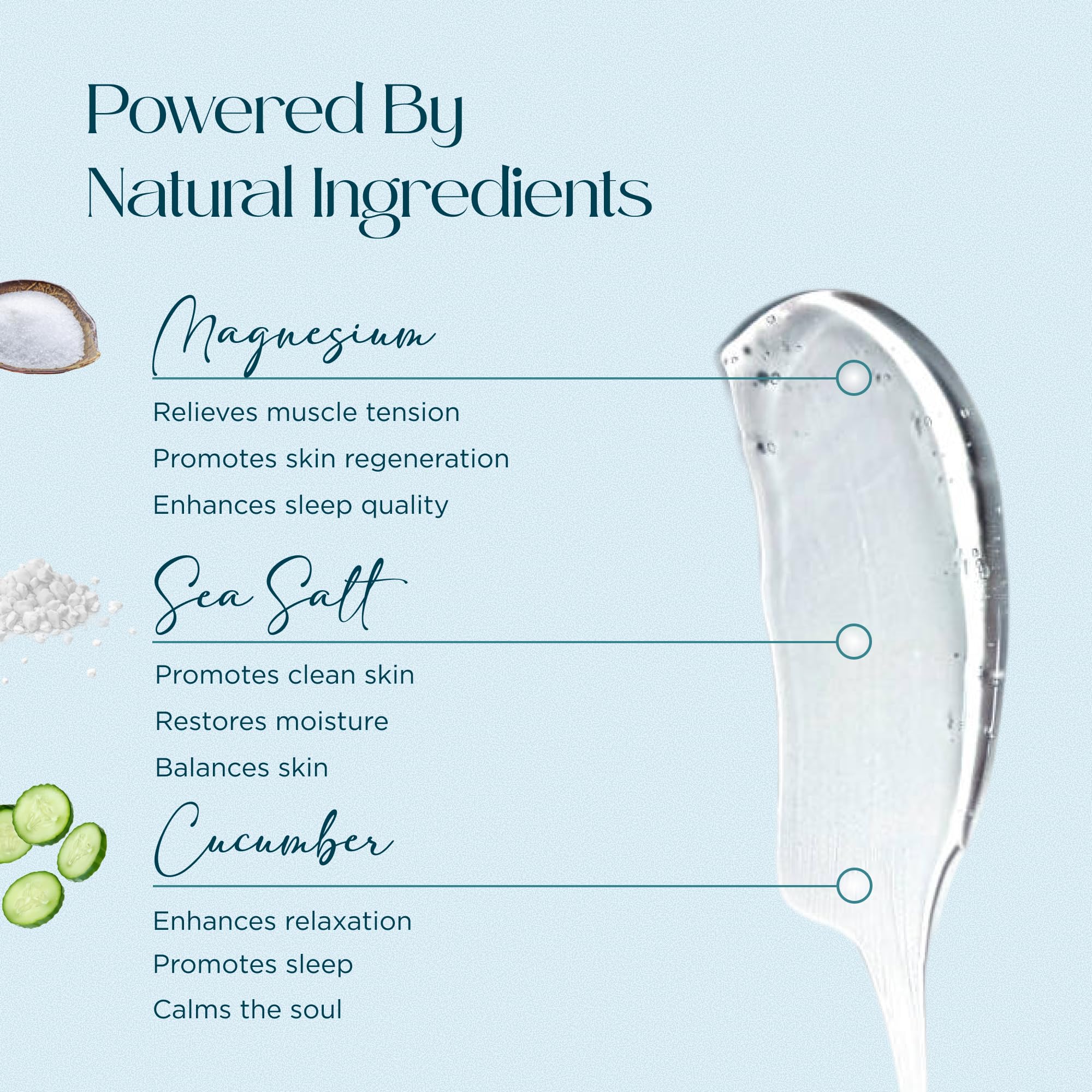 Abundant Natural Health Ocean Soothe Scalp Control Shampoo – Magnesium Salt & Cucumber, 300mL