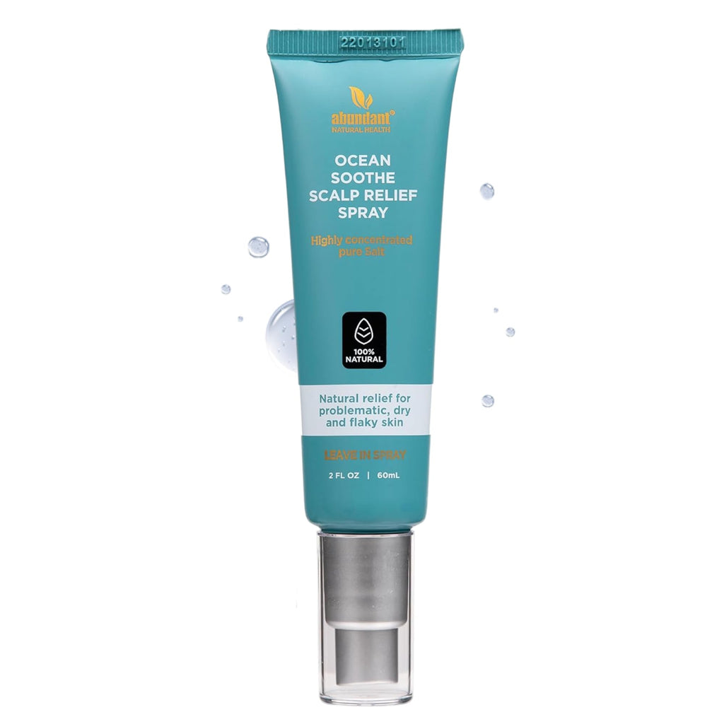 Abundant Natural Health Ocean Soothe Scalp Relief Spray — Fragrance-Free Magnesium Salt, 60mL