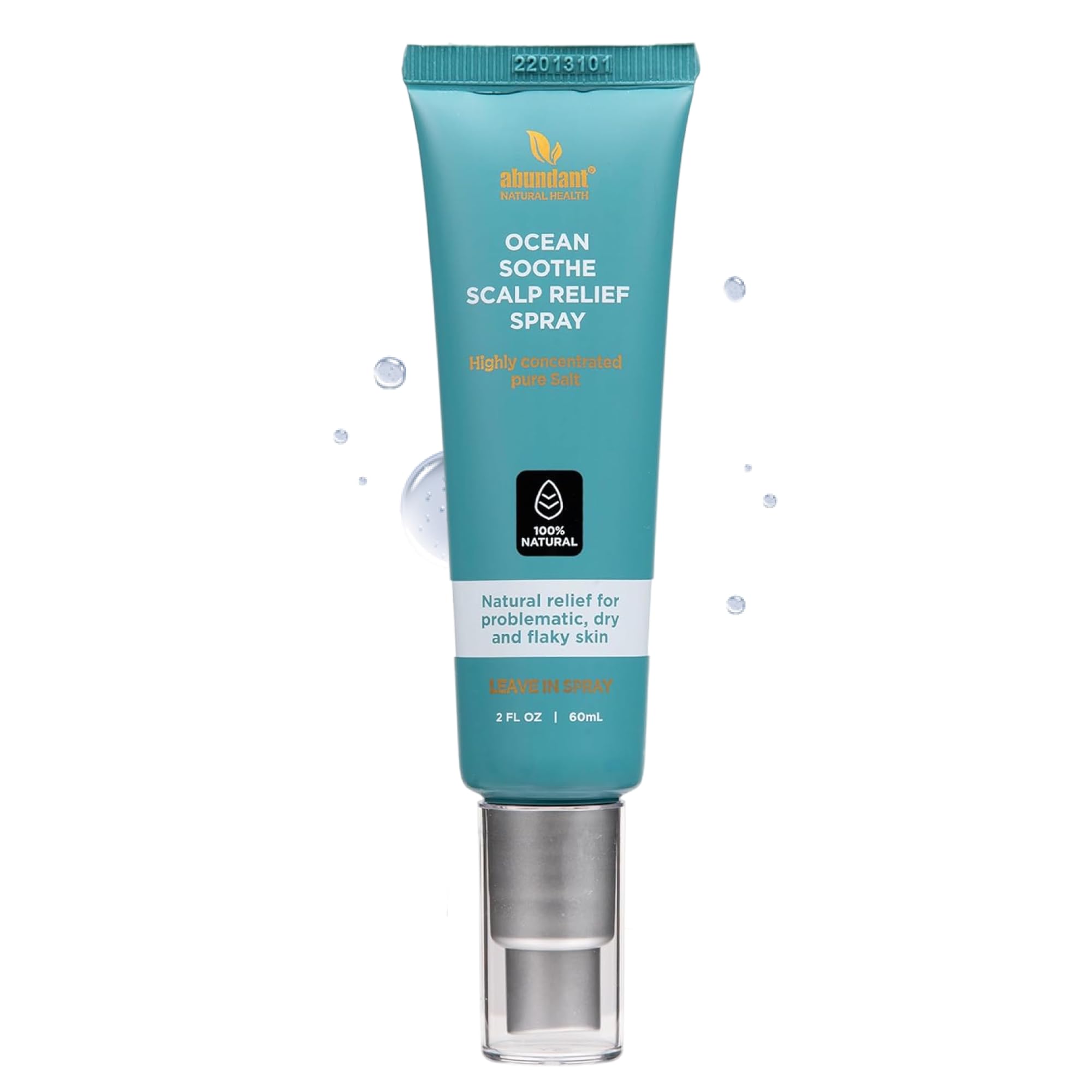 Abundant Natural Health Ocean Soothe Scalp Relief Spray — Fragrance-Free Magnesium Salt, 60mL