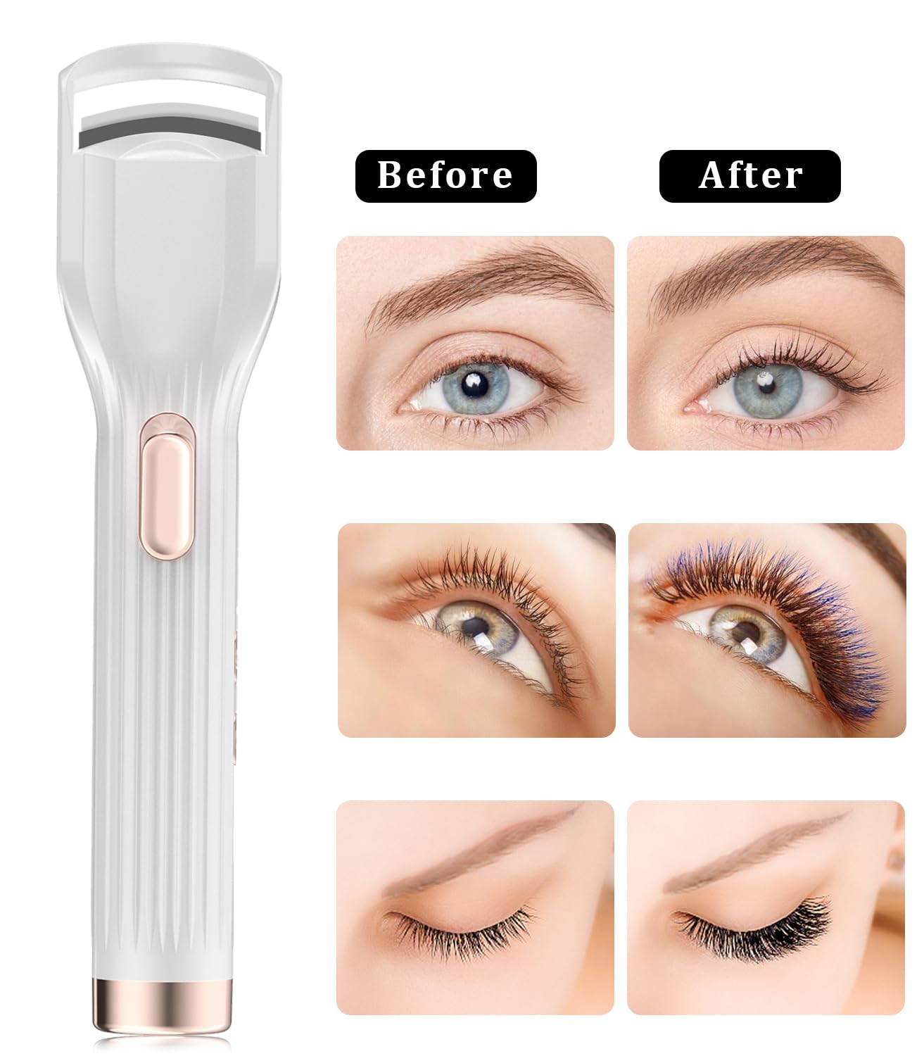Acavado Heated Eyelash Curler Premium PRO – Fast Heat Up, 2 Temperature Modes, Type-C Rechargeable, Anti-Burn Safety