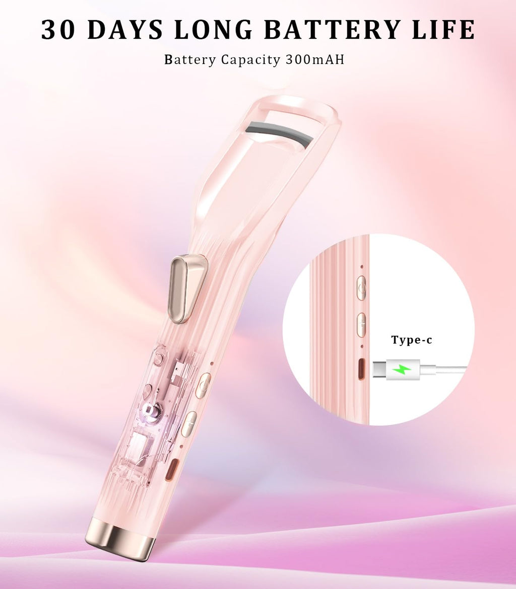 Acavado Heated Eyelash Curler Premium PRO – 8s Heat, 2 Modes, Type-C Pink
