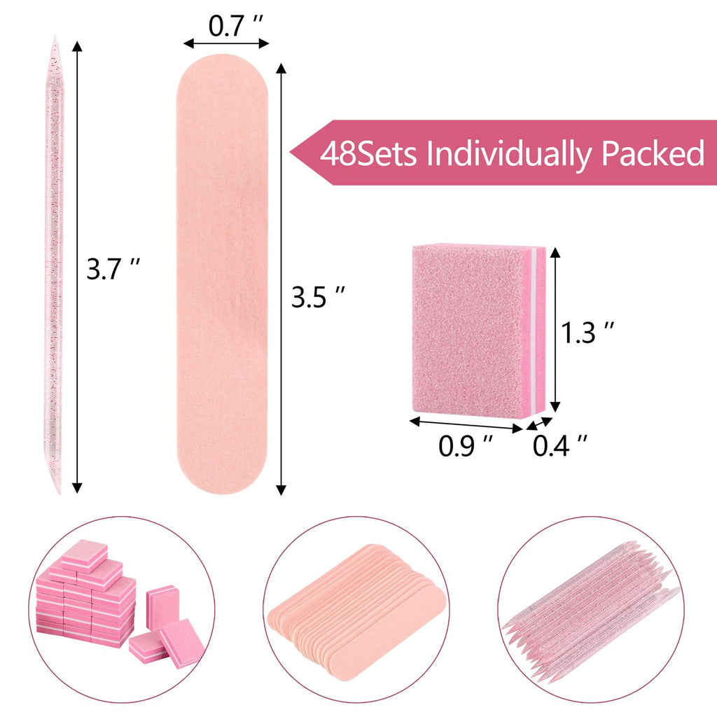 acDesign 48-Set Disposable Manicure Kit – Individually Packaged Nail Tools for Home & Salon